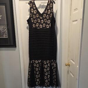 Black and Cream Floral Dress